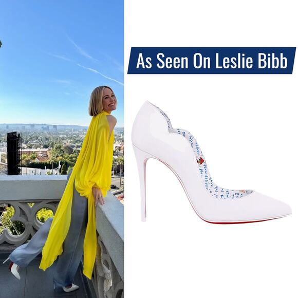 Christian Louboutin Hot Chick 100 Patent Leather Pump White Size 41 - Picture 1 of 12